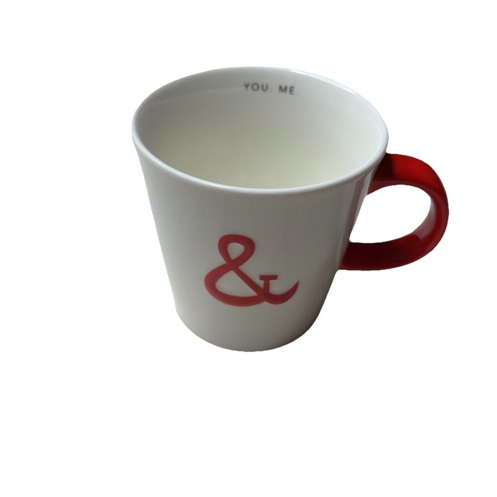 Starbucks Coffee Ampersand Mug You and Me Valentine's Day Love Romance Heart